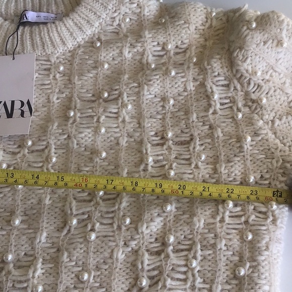 Zara pearl knit textured pullover sweater - Picture 6 of 16